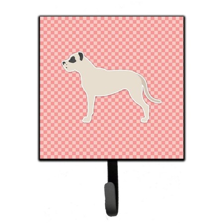 Micasa Dogo Argentino Checkerboard Pink Leash or Key Holder MI224191